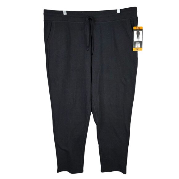 Womens Champion Black Joggers Drawstring Waist & Pockets Cotton Blend Size XXL - Picture 1 of 11